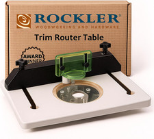 Trim Router Table &ndash; Adjustable Table Router W/Pre-Drilled Holes on Back - Route