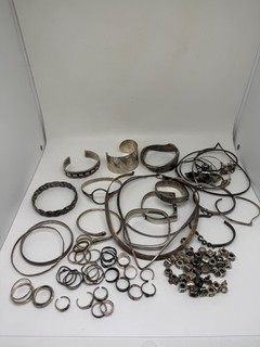 sterling silver scrap jewelry lot 650 Grams