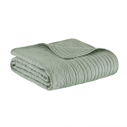 Cotton Throw Sofa Couch Blanket Luxe Quilted Damask Stitching Design Filled - Picture 1 of 5