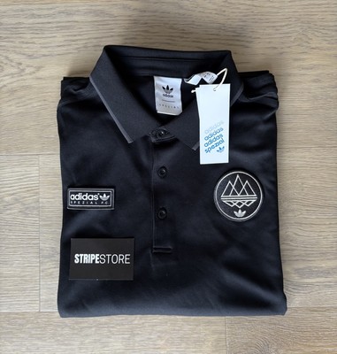 adidas SPEZIAL ポロシャツ ADIDAS SPZL FC POLO BLACK SPEZIAL LONG SLEEVE SHIRT JE6081