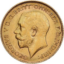 #1121648 Great Britain, George V, 1/2 Sovereign, 1914, London, Gold, MS(60-62)