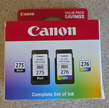 Canon PG-275 Black  CL-276 Tri-Color Value Pack Inkjet Cartridges For Canon