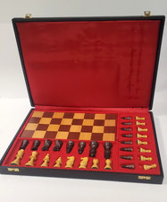 🔵 SCACCHIERA  CON CUSTODIA  A LIBRO COMPLETA   ANNI '70 DIMENSIONI 42cm X 29cm