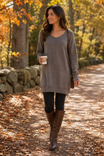 Athleta Adi Mudra gray cashmere blend long sleeve dress small