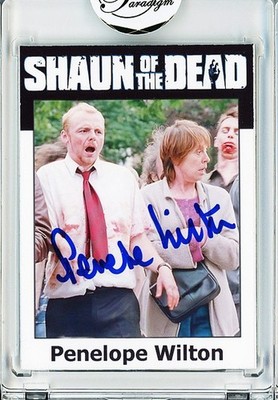 -SHAUN of THE DEAD- PENELOPE WILTON Signed/Autograph/Auto Horror Movie Card