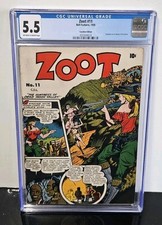 💥CGC 5.5 ZOOT #11 1950 BELL 🇨🇦 CANADIAN EDITION *1 HIGHER* SPLASH PAGE cover