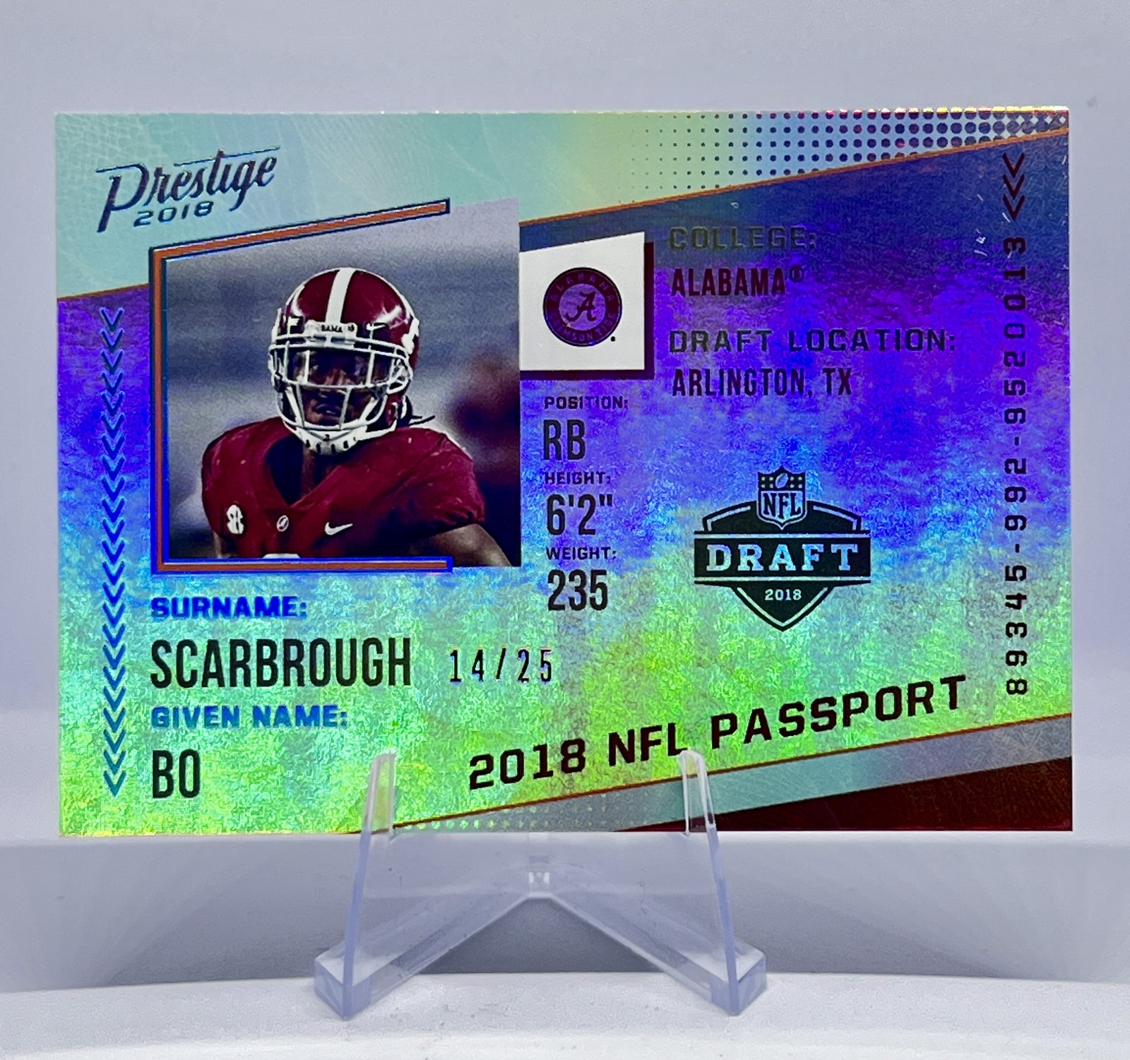 Bo Scarbrough Panini Prestige NFL Passport #PPBS Base