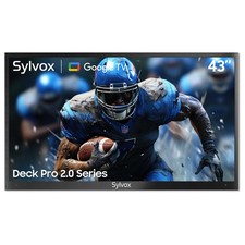 Sylvox Google TV 43'' 1000 Nits Smart 4K HDR10 Google Assistant Dolby Atmos IP55