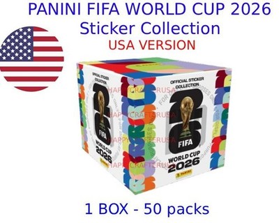 2026 Panini FIFA World Cup Sticker Album - 1 Box of 50 packs *IN STOCK *