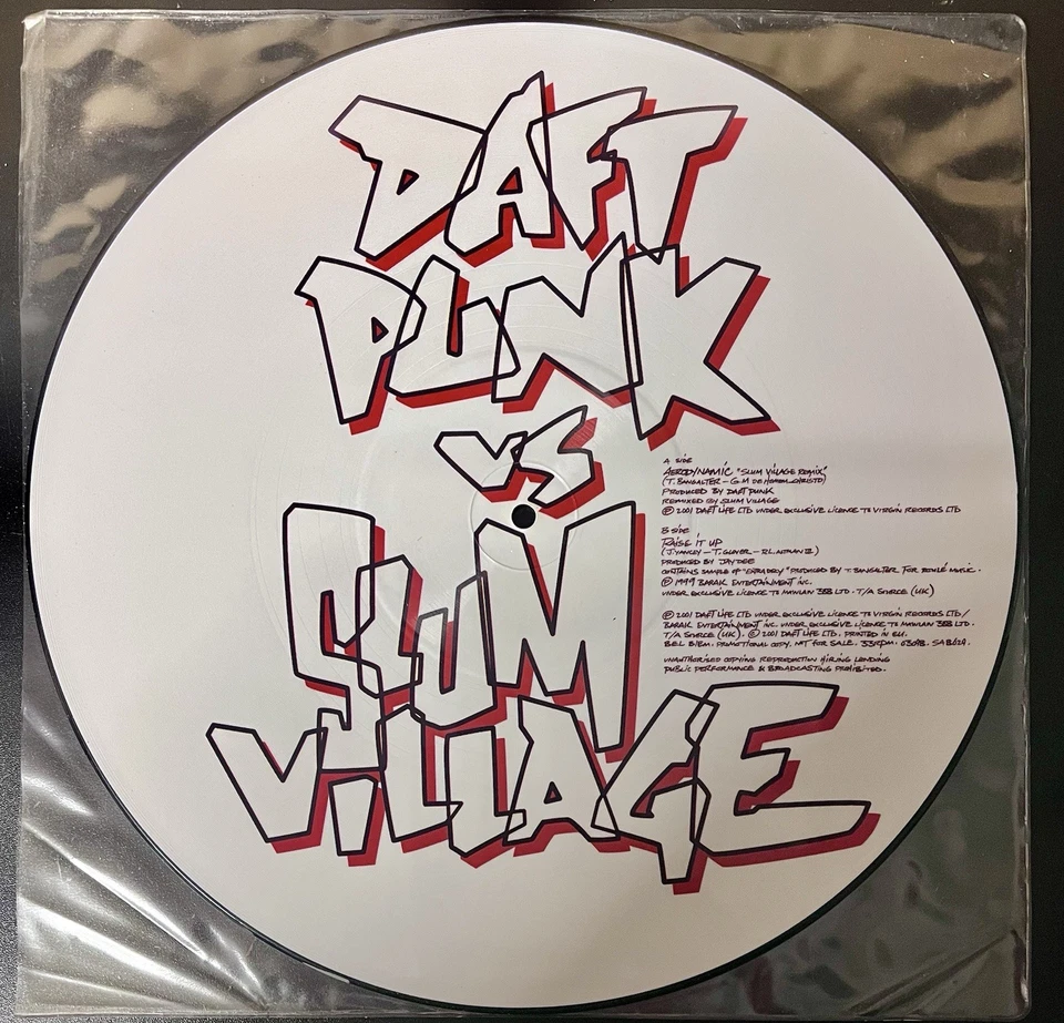 Daft Punk vs Slum Village - Aerodynamic (Remix) / Raise It Up 12” Vinyl Promo - Image 2 of 2