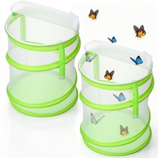 2 Pcs Butterfly Habitat Cage Mesh Cages Mini Butterfly Net Habitat Container,...
