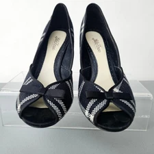 Lela Rose For Payless Womans Plaid Fabric Stiletto Pump Heels Sz 9