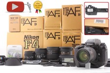 Final Late 261xxxx UNUSED Boxed Nikon F4S 35mm Film Camera 5 Lens From JAPAN