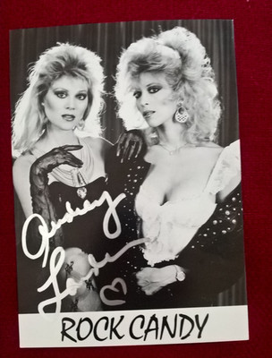 Original-Autogramm von Audrey Landers, s/w-Bild-Karte, Postkartengröße