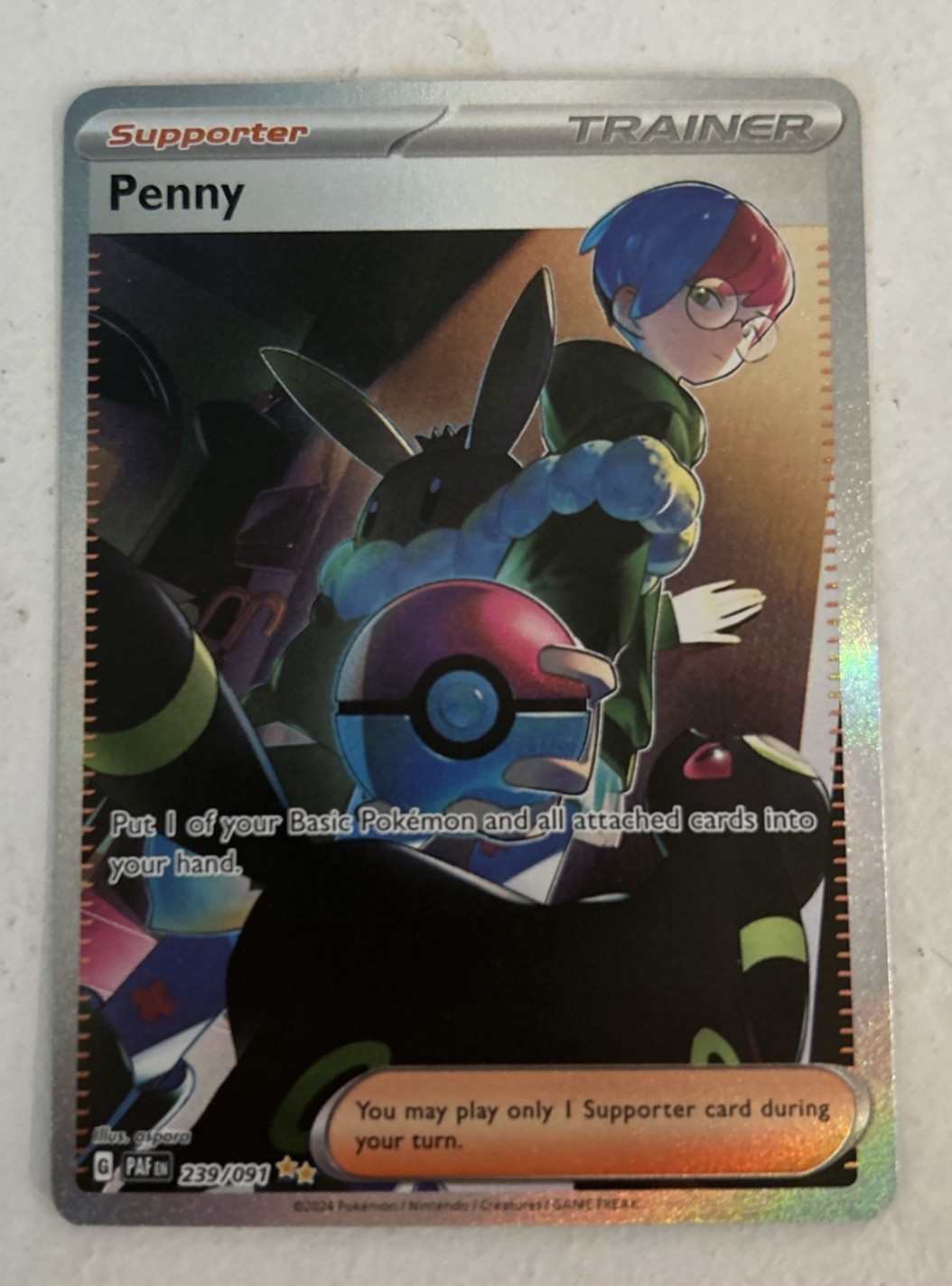 Penny 239/091 SV: Paldean Fates Holo