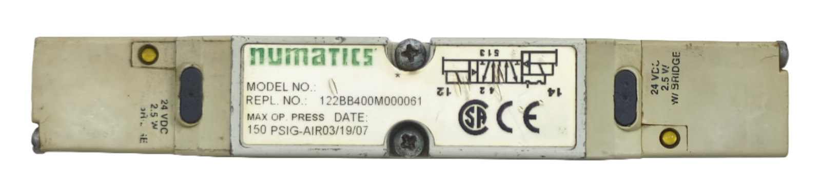Aventics 122BB400M000061 150PSIG Valve Air Control Manifold Numatics Pneumatic