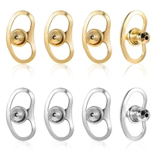 Earring Lifters Backs, Mabor 8 Pcs Earring Backs for Droopy Ears Locking Ear...