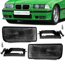 Nebelscheinwerfer SET Smoke Rauchglas schwarz geriffelt passt f�r alle BMW E36