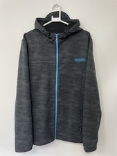 Billabong Jacket Men's Medium Black Heather Full Zip Fleece Windbreaker Hooded