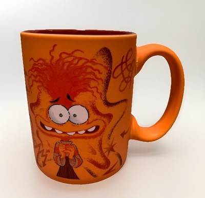 NEW Disney Inside Out 2 ANXIETY ''I'm Fine'' Orange Soft Touch 18oz Ceramic Mug