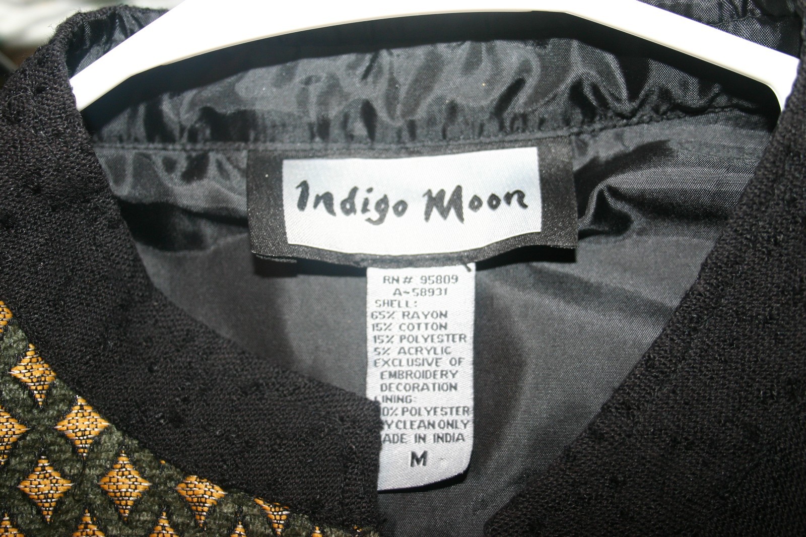 Indigo Moon Multi-colored Patchwork Tapestry Ladi… - image 6