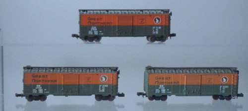 Lote de 3 vagones de tren de caja Atlas GREAT NORTH 27024 escala N | Zustand: Used