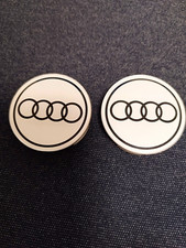 2x Original AUDI Nabendeckel Felgendeckel N06:-60mm Silber Gebraucht Zustand #1