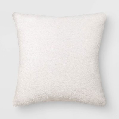 Threshold 20x20 Boucle Outdoor Throw Pillow Ivory Decorative Accent