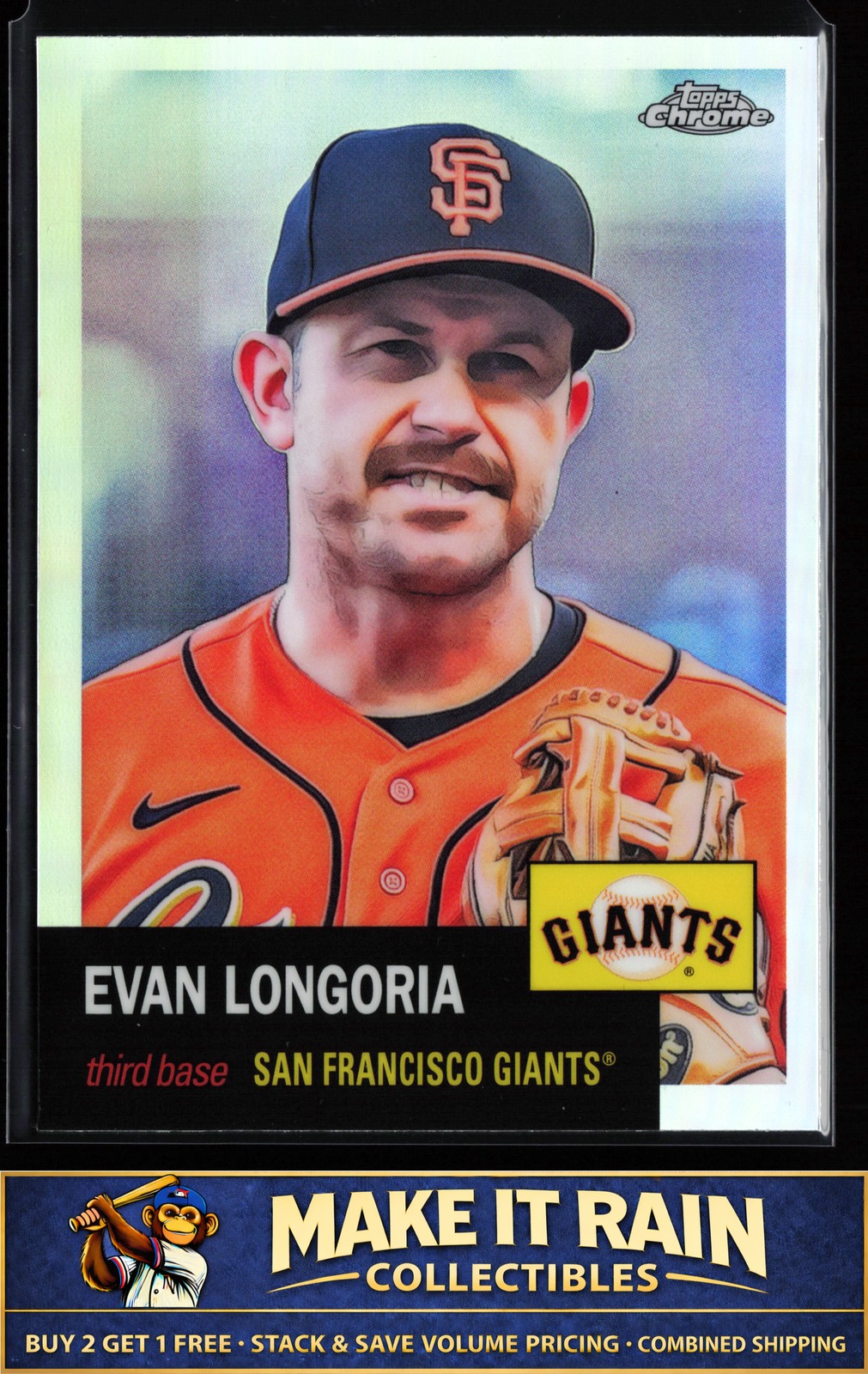 Evan Longoria 2022 Topps Chrome Platinum Anniversary Refractor #277 Giants