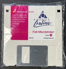 America Online AOL Version 2.6 For Macintosh 1995 3.5" Floppy Disk Vintage