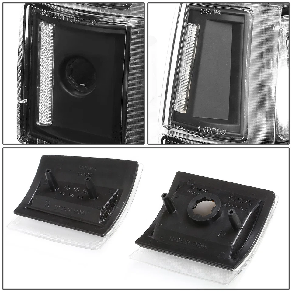 PARA 94-00 GMC C10 C/K SUBURBAN CARCASA NEGRA TRANSPARENTE FARO ESQUINERO PARACHOQUES LÁMPARA Foto 4 de 4