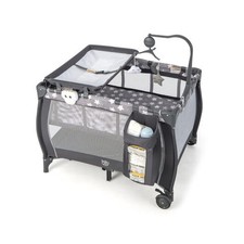 Portable Baby Playard with Changing Table Bassinet and Music Box-Gray - Color: G