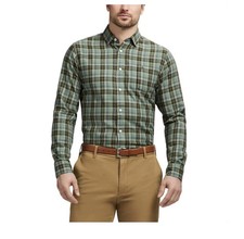 IZOD Men's Modern Fit Luxe Touch Twill Long Sleeve Button Down Shirt L