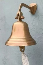 Campanello nautico sospeso campanello nave ottone antico 4'' con staffa di mo...