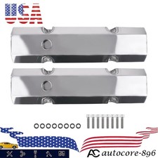 1pair Fabricated Aluminum Tall Valve Covers For Small Block Chevy 283 305 V8