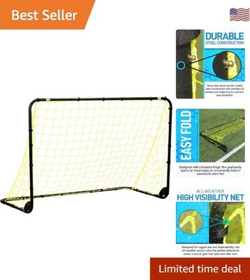 Lightweight 6'x4' Folding Soccer Goal with Sturdy Construction & Accessories