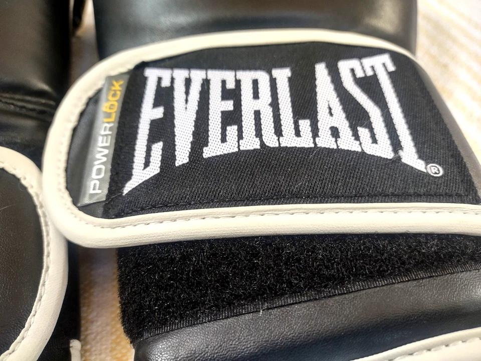 Guantes de Entrenamiento de Boxeo Everlast PowerLock 14Oz Dorado/Negro/Blanco NUEVA CAJA ABIERTA Foto 4 de 4