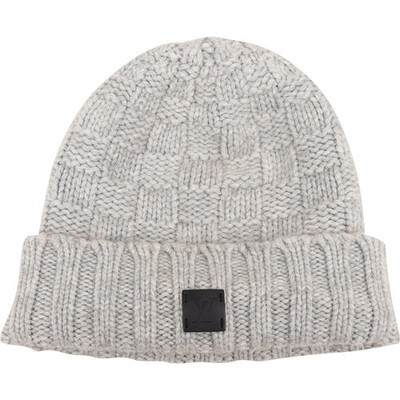 Louis Vuitton Grey Cashmere Damier Beanie Mütze