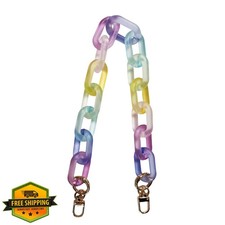 Purse Acrylic Chain Strap 3 Pcs Rainbow Handbag Handles Bag DIY