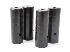 BMX Pegs Fu&szlig;rasten KHE 4 x 10mm 3/8 Zoll Gewinde schwarz Freestyle Fahrrad