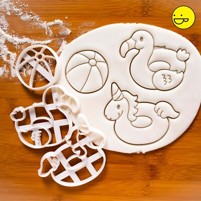 Strandball, Flamingo und Einhorn Float Ausstechformen - Donut Ring Schwimmbad