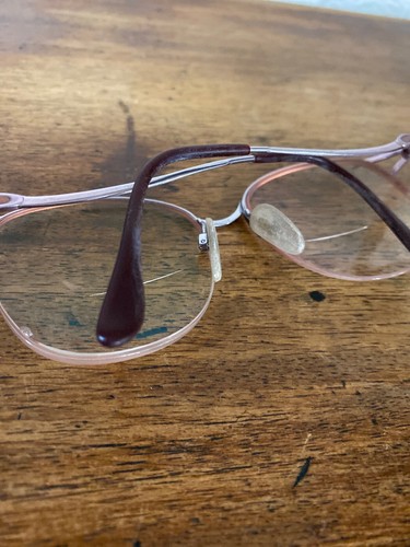 Vintage Charmant Pink Oval Half-Rim RX Eyeglass Frames! So Cute! - Picture 8 of 10