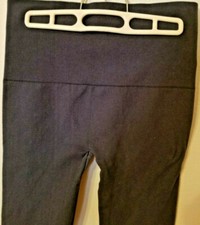 Womens S M Gray Leggings With Wide Tummy Waist spandex 37 L 28 inseam 28 waist