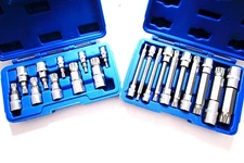 20pc XZN 12 Point MM Triple Square Spline Bit Socket Set Tamper Proof Set