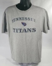 NFL Team Apparel T Shirt Tennessee Titans Football Gray Short Sleeve Large