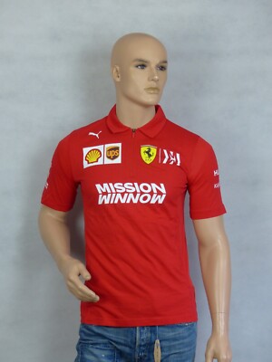Puma Scuderia Ferrari Herren Team Driver Polo 2019 Mission Win Now Gr. S