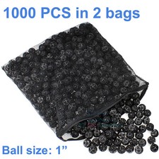 1" Bio Balls 1000pcs 4 Gal Aquarium filter Media Pond Canister Filter Media