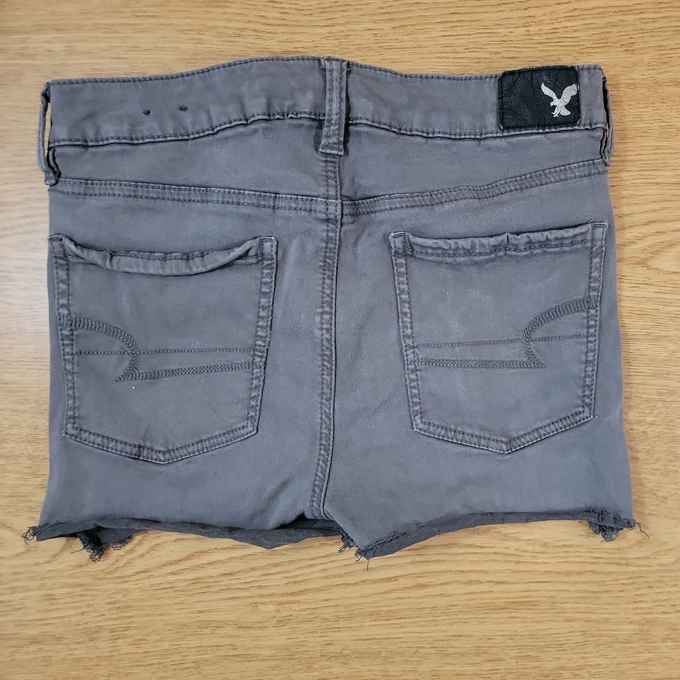 American Eagle Women's Hi Rise Olive Green Cut Off Shorts Size 4 eBay