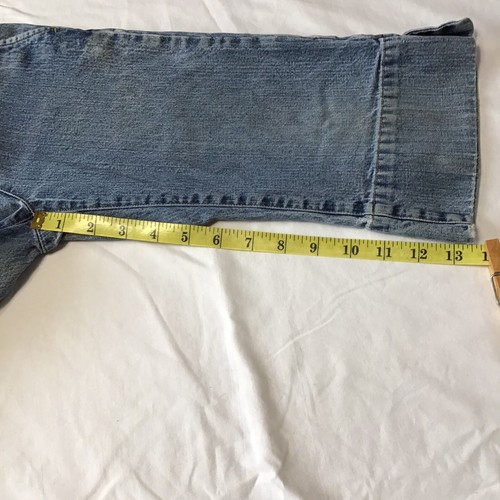 Gap Factory Capri Stretch Jeans Girls Sz 6 Reg Blue Denim Adj Tab Waist 2006 Y2K - Picture 8 of 16
