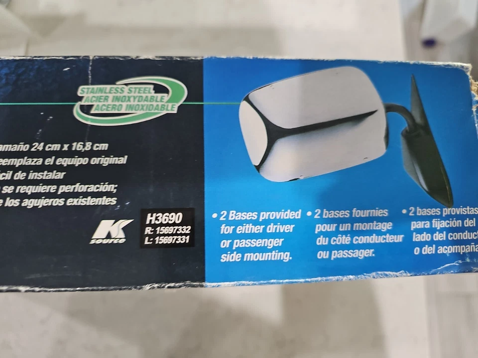Chevy GMC Replacement Mirror OE Left & Right 1988-2000 GM132110 Fit System H3690 - Изображение 3 из 4